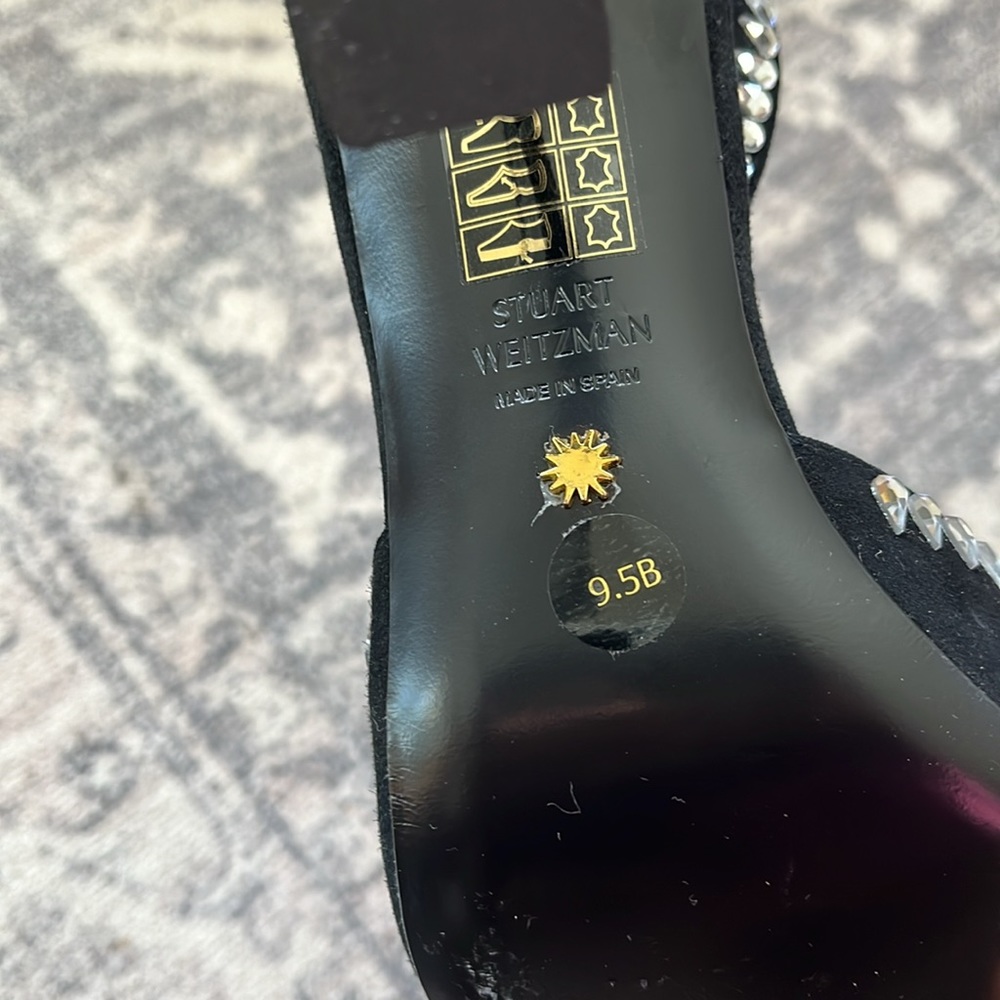 Stuart Weitzman Gemcut XCurve 100 Slingback Pump Size 9.5 Black - Picture 11 of 12